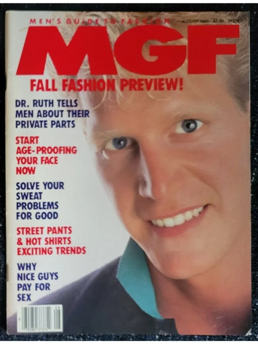 August 1985 MGF Men's Guide to Fashion Vintage Magazine '80s 1980's